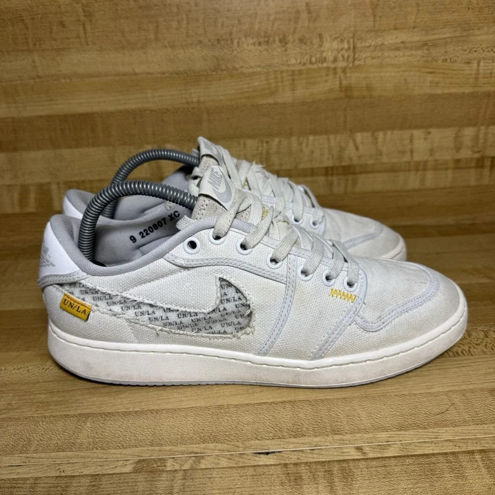 Jordan 1 AIKO Union LA Shoes Men's Size 9 Athletic Basketball White Grey Rare